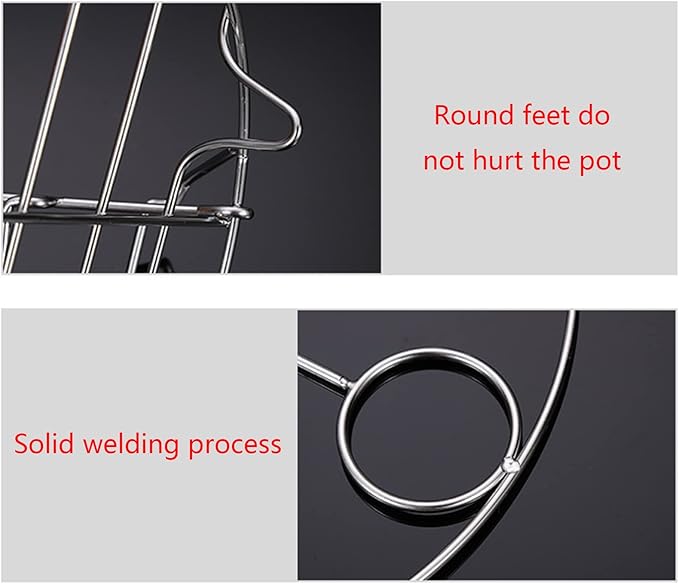 Thick Stainless Steel Food Kitchen Cookware Insert Stock Cooking Steaming Stand Kitchen Heating Supplies Stainless Steel Rack