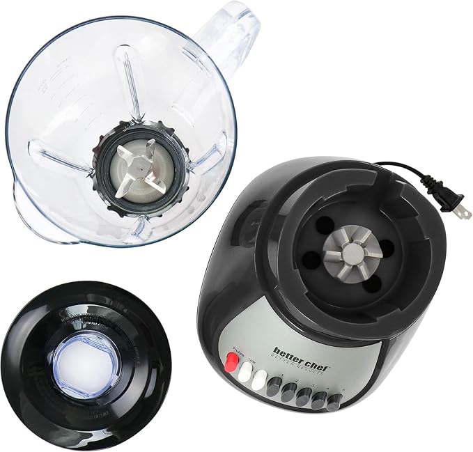 10-Speed Countertop Blender with 50oz Shatterproof Jar – 350-Watt Electric Blender with Pulse Function &amp Stainless Steel Blade – White &amp Black Kitchen Mixer for Smoothies Ice &amp More (Blac