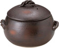 Yamashita Crafts 15034110 Rice Pot Ceramic Diameter 9.4 x 10.6 x 8.7 inches (24 x 27 x 22 cm) Body 5.5 inches (14 cm) Black Round Rice Pot 7 Cups