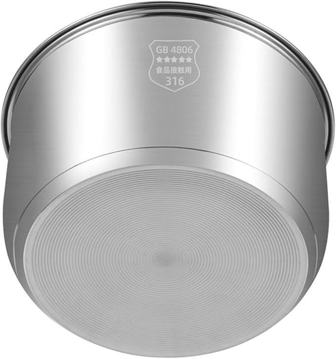 Rice Cooker Inner Pot 3L 4L 5L Capacity Pot Core Food Grade 316 Stainless Steel Inner Pot Thickened Three-Layer Composite Bottom Uncoated(5L)