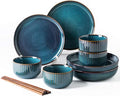 Dinnerware Set Ceramic Dinner Plate Sets Modern Creativity Blue Porcelain Dinner Sets Glaze Stoneware Tableware Set 12 Piece Dinnerware Set Service For 4 People