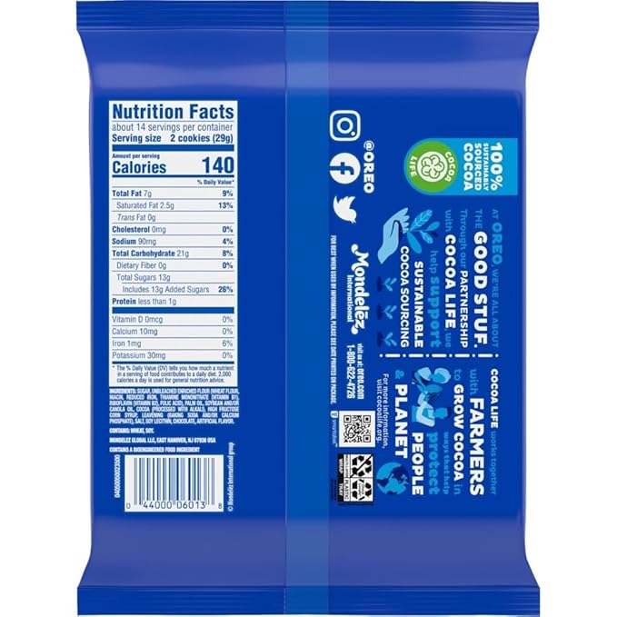 OREO Double Stuf Chocolate Sandwich Cookies 12 - 14.03 oz Packs