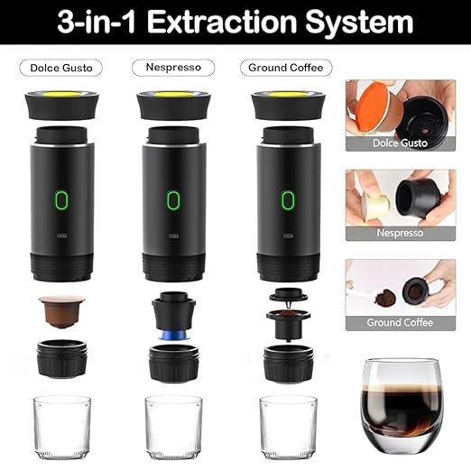 Aboiled Portable Espresso Coffee Machine - Travel Coffee Maker Camping Hiking &amp Outdoor Use