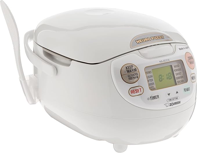 Zojirushi CD-LFC30 Panorama Window Micom Water Boiler and Warmer 101 oz/3.0 L White &amp NS-ZCC10 Neuro Fuzzy Rice Cooker 5.5-Cup White