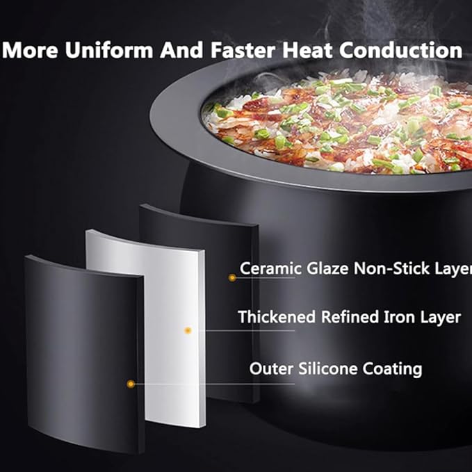 Automatic Cooking Machine2000W 6L auto Cooking Wok Fried Rice MachineOne-Click Smart Start Three Speed Adjustable360 ° Automatic Rotation