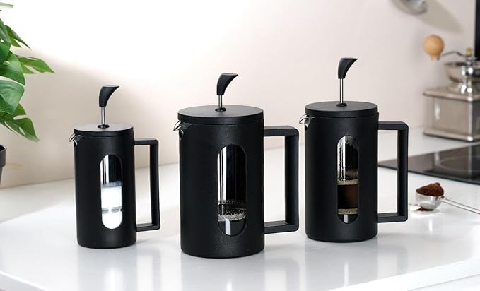 Ritzenhoff &amp Breker Adana 800 ml French Press Borosilicate Glass and Stainless Steel Coffee Maker Manual Coffee Maker Black