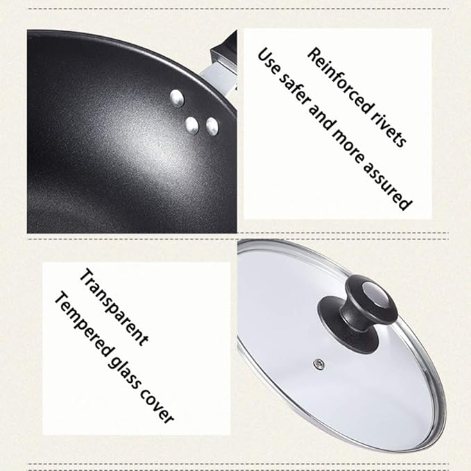 Cookware Set Pan &amp Pot Set 3 Piece Stock Pot Saute Pan SaucepanGlass Lid Induction NonstickSuitable for All Types of Heat Sources Including Induction cookers Non St