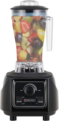 WILPREP Commercial Blender with 2 HP Motor Stepless Speed Control Toggle Switch and 64 fl oz BPA Free Tritan Jar for Smoothies Shakes &amp Frozen Drinks Black ETL+NSF Certificated