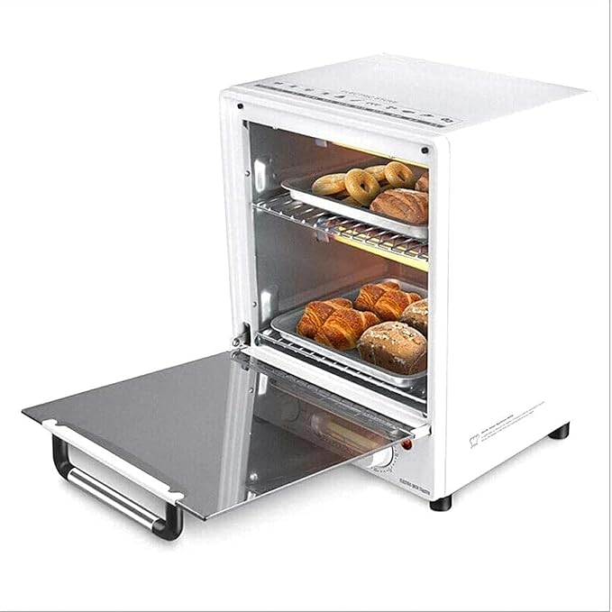 AMNOOL Tabletop Electric Oven Mini Pizza Oven 1000W Convection Oven Minute Timer Can Fry Eggs Automatic Ring Reminder Aesthetic and Practical-1*