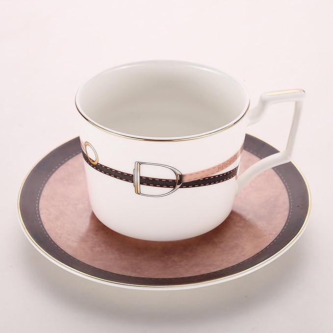 European Style Dinnerware Set Service for 6 Bone China Dinnerware Sets Unbreakable Porcelain Dinner Sets Coffee Cup and Saucer Tableware Set Steak Dinner Plates Dish Set belt
