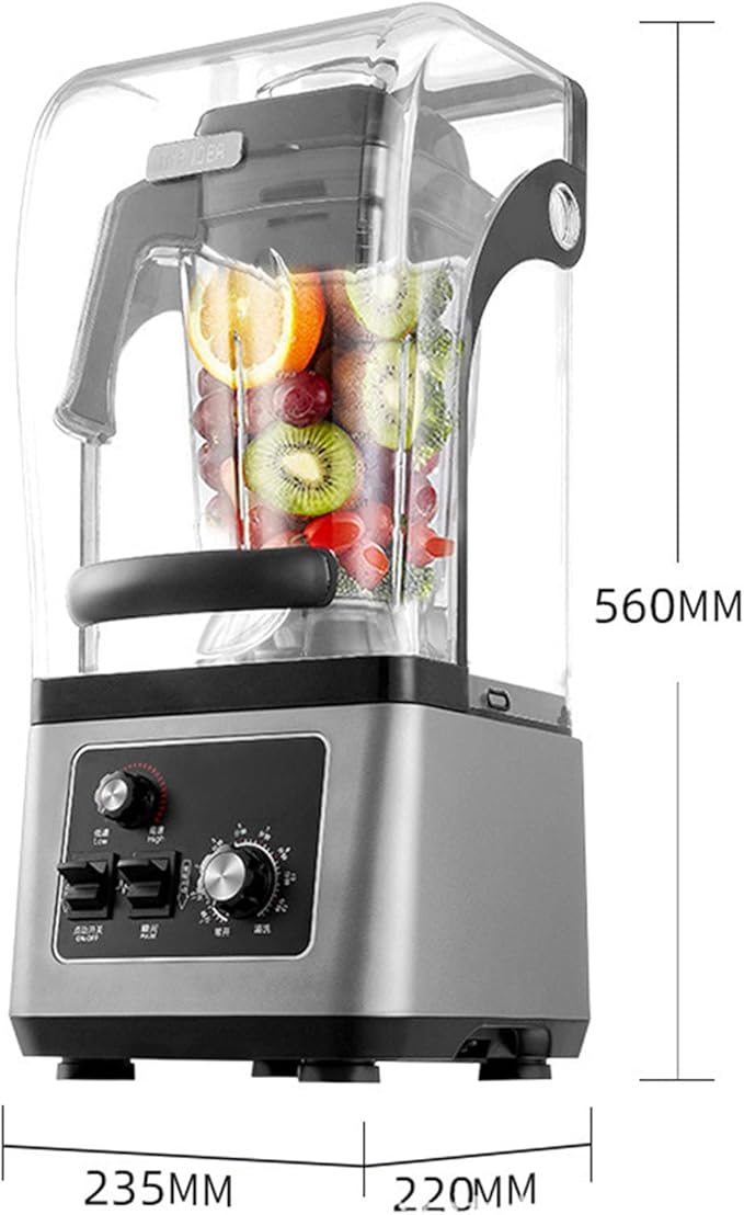Smoothie Maker Blender with Soundproof Cover Silent 1800W 2.5/4.5L Multifunctional Soy Milk BlenderBlack-4.5L