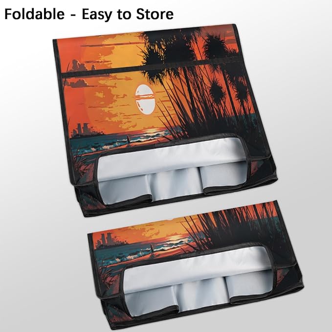 cfpolar Kitchen Aid Mixer Cover Compatible with 6-8 Quarts Sunset Ocean Palm Trees Stand Mixer Cover Kitchen Aid Mixers Accessories Appliance Organizer Bag Dust Covers with Zipper Pocket