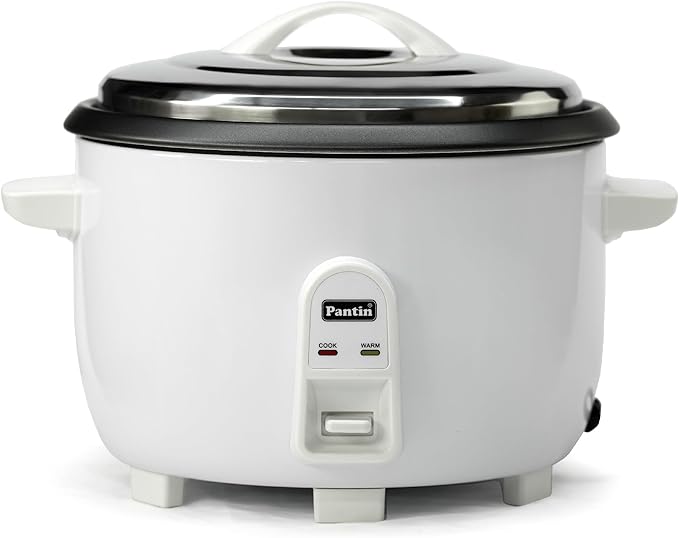 Pantin Commercial Electric Rice Cooker – 25 Cups Raw / 50 Cups Cooked Capacity w/Measuring Cup &amp Scoop – High-Efficiency Large Rice Cooker Commercial Rice Cooker for Restaurants Hotels and Cateri