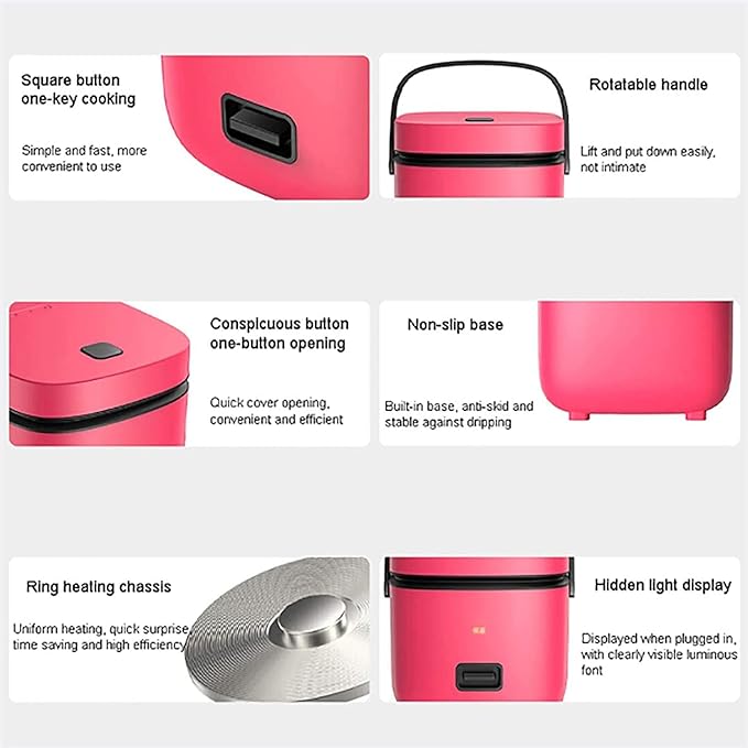 Mini Rice Cooker Household Small Multi-Function Rice Cooker For 1 TB 2 People Heat Preservation Inner Pot For Cooking Rice#3 (#3) (#3)