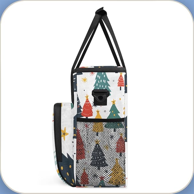 Mystical Tree Christmas Coffee Maker Carrying Bag Travel Storage Bag Compatible with K-Mini or K-Mini Plus Single Serve Coffee Brewer Carrying Case with Multiple Pockets &amp Shoulder Strap