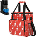 Christmas (750) Coffee Maker Carring Bag Travel Carrying Storage Tote Bag Compatible with Keurig K-Mini or K-Mini Plus Portable Single Serve Coffee Brewer Case with Pockets for K-cup Pods
