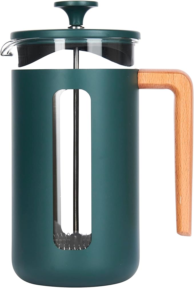 La Cafetière Pisa Stainless Steel Cafetière 8 Cup French Press Green Gift Boxed