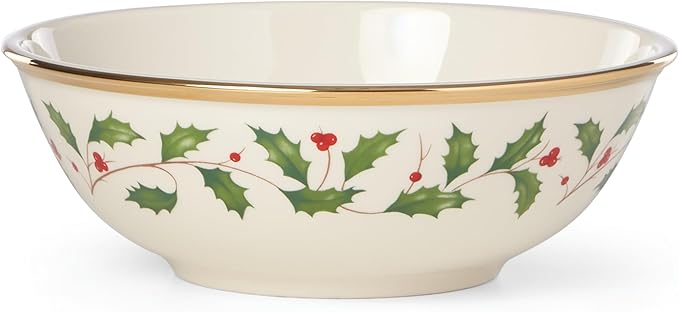 Lenox 883431 Holiday Place Setting Bowl Red &amp Green Christmas Dinnerware