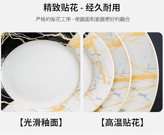 24-piece dinnerware sets dish set for 6 dinner plate set kitchen dish set with dinner plates and cup daily use lightweight for housewarming party plates and cups set