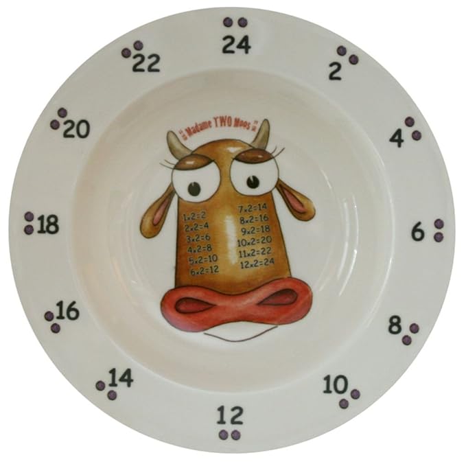 Times Table Dinnerware 4-piece Early Years 7 inch Melamine Rimmed Bowl Set