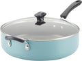 Farberware Cookstart DiamondMax Nonstick Jumbo Cooker with Lid and Helper Handle Dishwasher Safe 6 Quart - Aqua