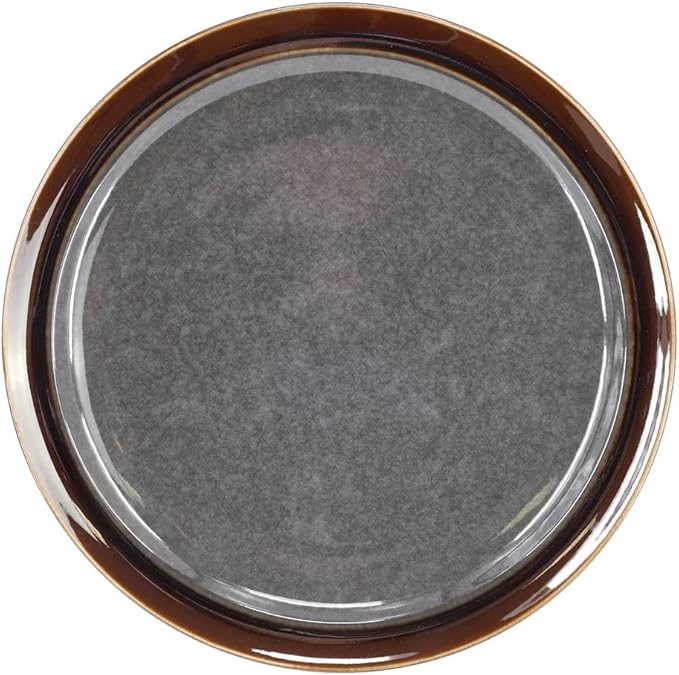 Priya 16 Piece Reactive Glaze Stoneware Dinnerware Set Service for 4 Plates and Bowls Microwave &amp Dishwasher Safe (Gray)