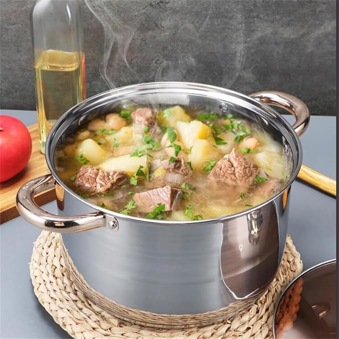 Cookware Stainless Steel 12 Piece Pot Set Milk Pan Frying Pan Double Bottom Soup Pot Set Pot