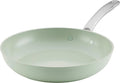 Circulon Halo with LaserDefense Ceramic Nonstick Frying Pan Made without PFAS Compatible with All Stovetops Dishwasher and Oven Safe 10 Inch Skillet - Sage