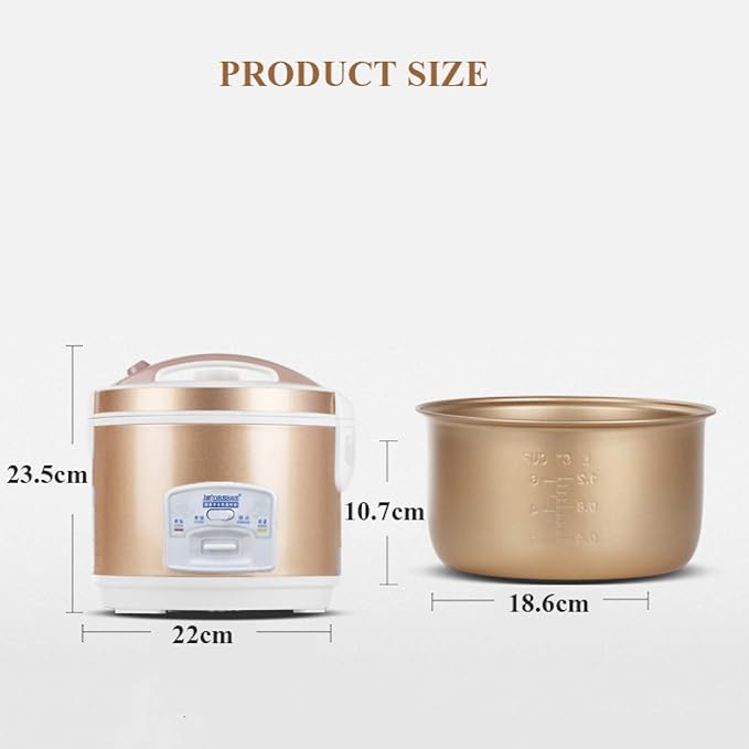 Rice Cooker Mini Rice Cooker With Keep-warm Function Premium-quality Inner Pot Portable Multicooker With Spatula And Measuring(Gold)