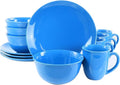 Gibson Home Mercer 12pc Blue Stoneware Dinnerware Set