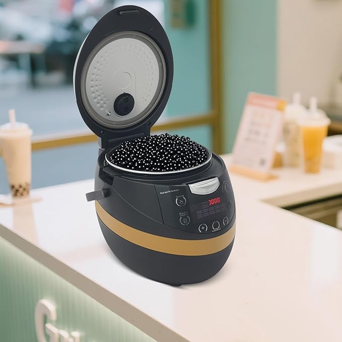 Automatic Boba Pearl Cooker 8L / 1.76 Gal Capacity - 1200W Commercial Tapioca Cooker with 86-158°F Warming Ideal for Restaurant Dessert Cafe
