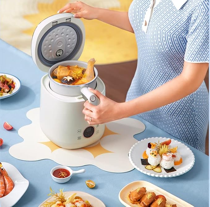 Household Electric Rice Cooker Multi-Function Small Intelligent Mini Rice Cooker 2-3 People Small Electric Rice Cooker (Mint White) (Mint White)