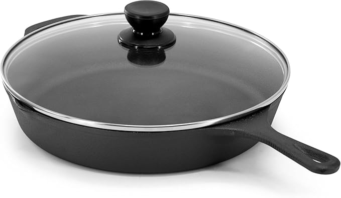 5-Piece Cast Iron Cookware Set – Pre-Seasoned Pots and Pans for Stove Oven &amp Grill – Durable Oven-Safe Kitchen Cookware for Sautéing Frying Roasting &amp Baking
