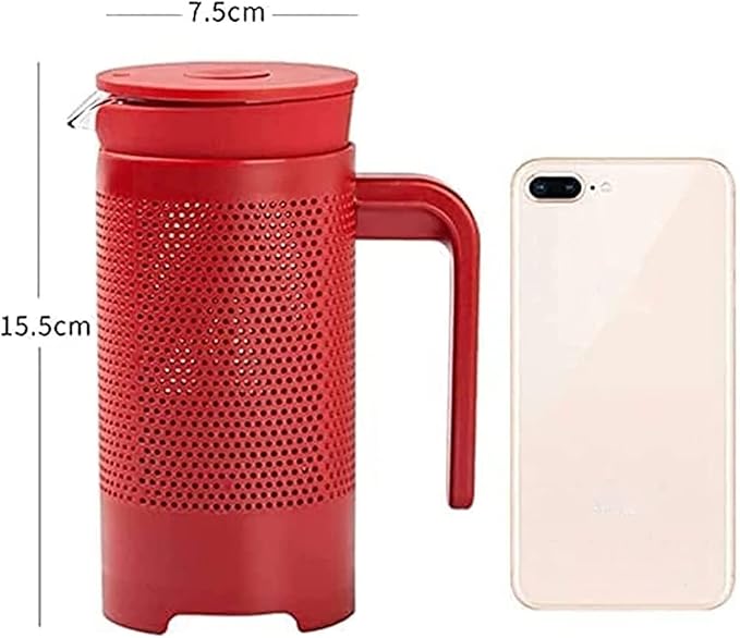 French Press Coffee Maker Large Glass Filter System Café Carafe Teapot plus Stainless Coffee Spoon Cleaner Brush for Hot Cold Brew(Black)