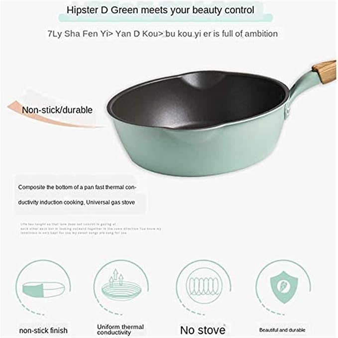 Pot SetNon-Stick Cookware SetKitchen Utensil SetHome Kitchen Wok Frying Pan Combination3-Piece