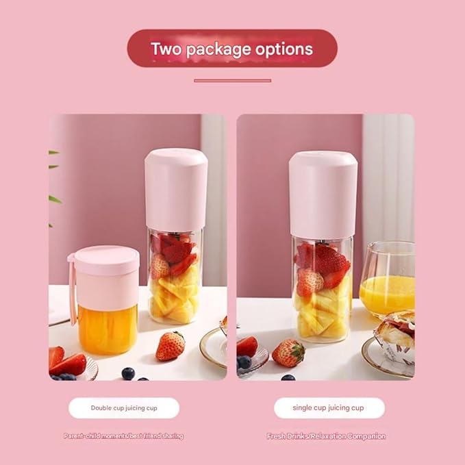 400ml glass juicer | 1500mAh long battery life 40s fresh juice | 304 steel blade with six blades for crushing ice | portable for home office and outdoor use (green2)