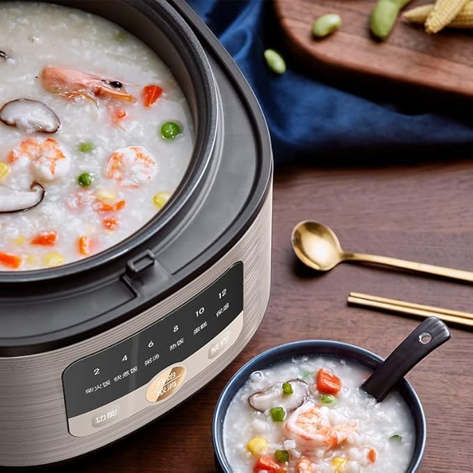 3-liter Household Rice Cooker Large Capacity 12-hour Preset Timer Non-stick Liner Removable Inner Lid Multi-function Electric Cooker