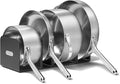 Caraway Stainless Steel Cookware Set – 12 Piece 5-Ply Stainless Steel Pots and Pans Set - Includes Fry Sauce Sauté Pan Dutch Oven and Space-Saving Storage - Non Toxic PTFE &amp PFOA Free