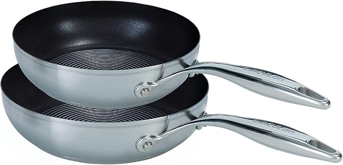 Circulon - S Series - SteelShield - Induction Twin Pack Frying Pans - 20/26cm Skillet - Non stick - Dishwasher Safe - Stay Cool Handles