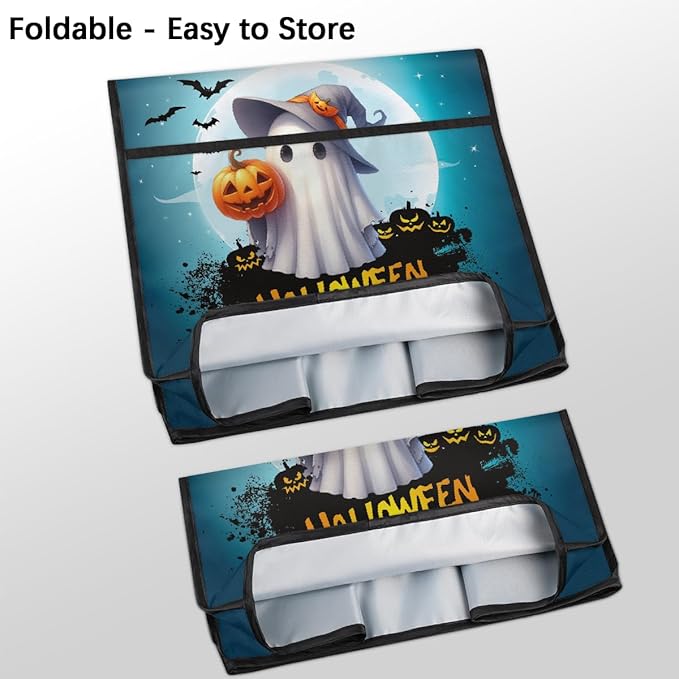cfpolar Kitchen Aid Mixer Cover Compatible with 6-8 Quarts Halloween Bat Pumpkin Ghosts Stand Mixer Cover Kitchen Aid Mixers Accessories Appliance Organizer Bag Dust Covers with Zipper Pocket