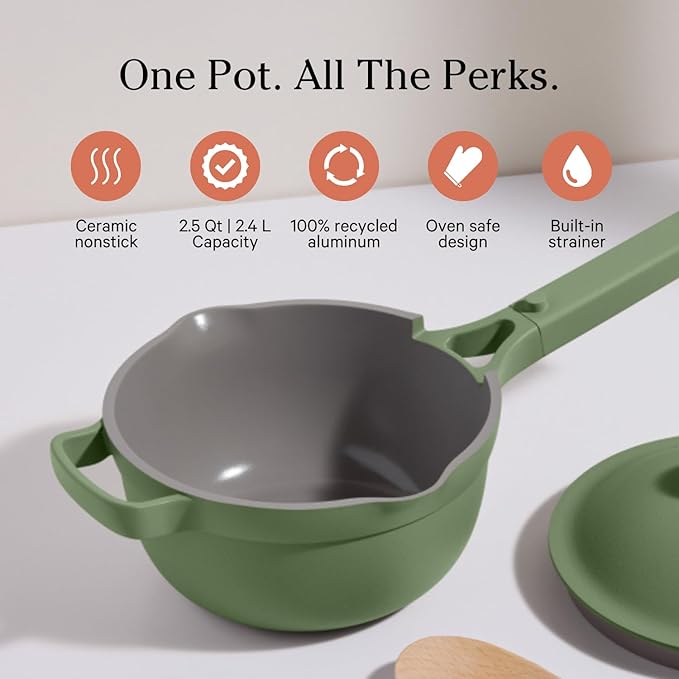 Our Place Mini Always Pan &amp Mini Perfect Pot Bundle | Multi-Functional Cookware Set Replaces 18 Pieces | Sage