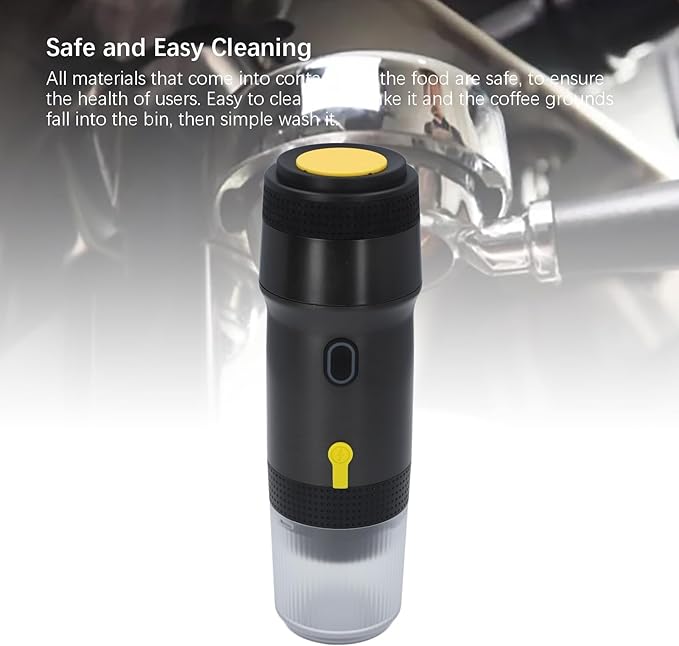 Sorandy Portable Automatic Coffee Maker Fast Heating Electric Espresso Machine Travel Coffee Press Kit with 20bar Pressure Extraction System for Outdoor Camping Travel Hiking Office