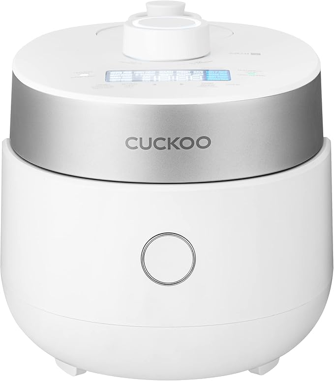 Generic CUCKOO CRP-MHTR0309F | 3-Cup (Uncooked) Twin Pressure Induction Heating Rice Cooker | 11 Menu Options: High/Non-Pressure &amp More Made in Korea | White 3 Cups (CRP-MHTR0309F) (Renewed)