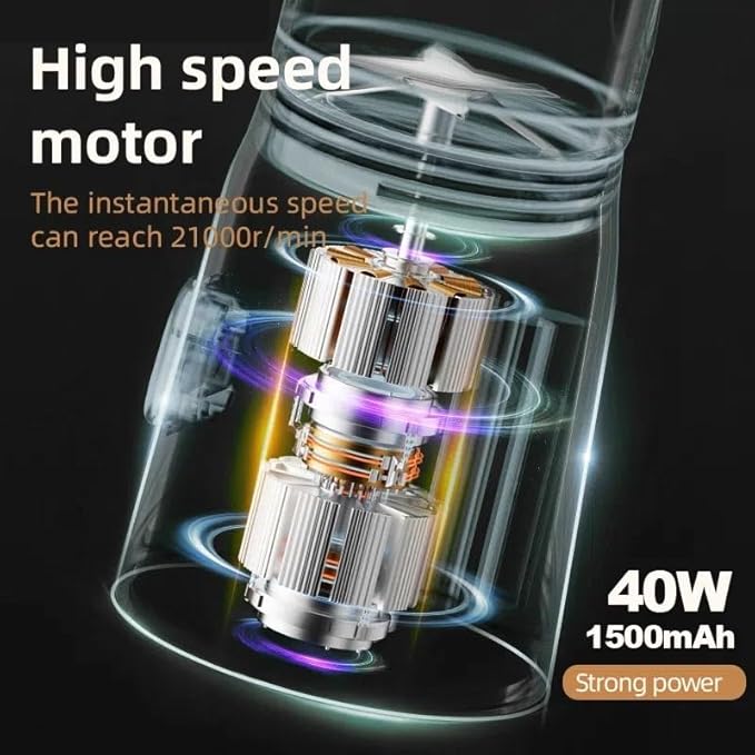 500ML Portable Electric Blender 40W USB Rechargeable Cordless Juicer High Powerful Cup Smoothie Milkshake Juice Food