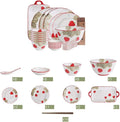 Ceramics Dinner Set Kitchen and Dining Service Creativity Kitchen Dinnerware Set Plates Dishes Bowls Plates and Bowls Set for Picnic RV Use Creativity Villa Table Decor
