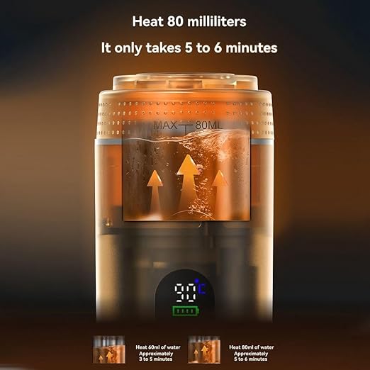 Aboiled Portable Digital Capsule Coffee Maker - Espresso Machine Car &amp Home - Large Capacity High-Pressure Extraction Real-Time Temperature Control