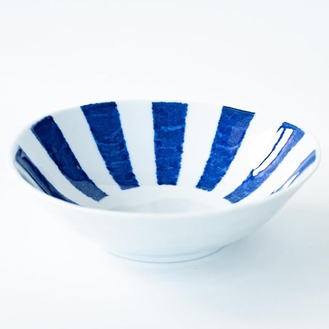[Amazon.co.jp Exclusive] Hasami Ware 30204 Dinnerware Set Indigo Dye Transformation Small Bowl Plates Set of 3 Diameter Approx. 6.1 x Height 1.8 inches (15.5 x 4.5 cm) Japanese Tableware