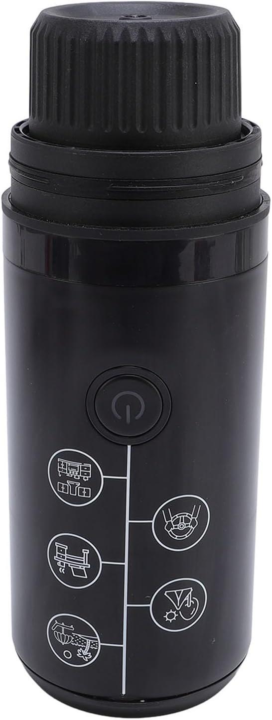 Outdoor Coffee Machine Easy to Wash Portable Coffee Machine 17bar 120 Ml Tank 250 Ml Cup for Office Rooms (Black)