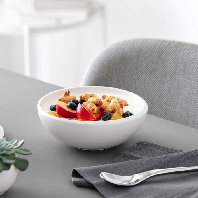 Villeroy &amp Boch NewMoon 12-Piece Dinnerware Set Service for 4 Plates &amp Bowls Premium Porcelain Made in Germany
