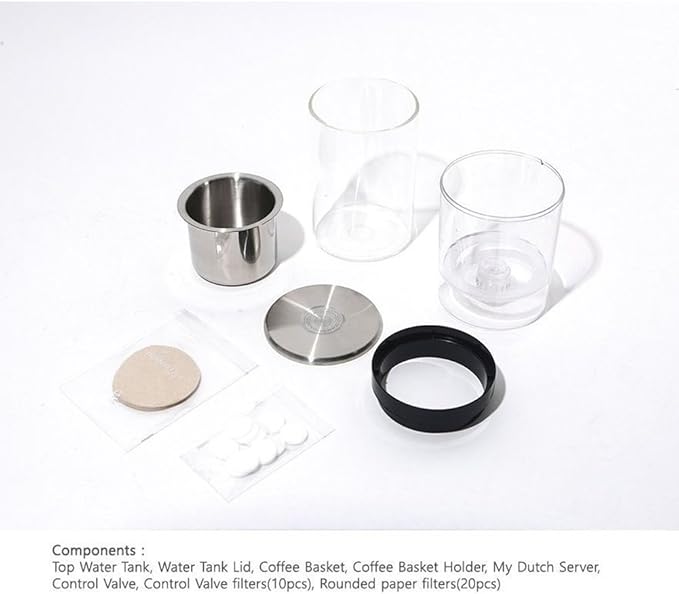 MY DUTCH M550 Cold Brew Dutch Drip type coffee maker hand drip coffee making &amp Simple English User's Guide (Black)